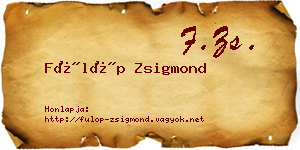 Fülöp Zsigmond névjegykártya
