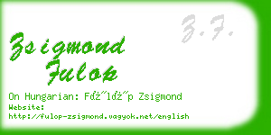 zsigmond fulop business card