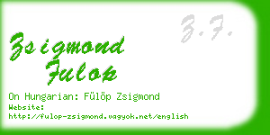 zsigmond fulop business card